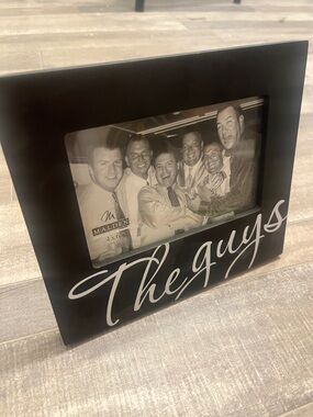 Malden Black Rectangular Photo Frame with Script Logo Insert